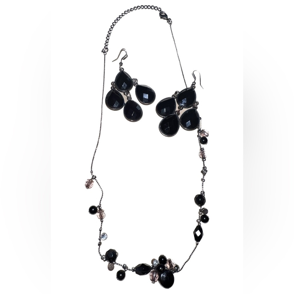 Earrings and necklace
